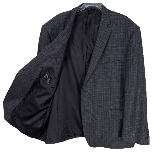 Jos. A. Bank Other - Jos A Bank Signature Collection Grey Plaid Blazer Sport Coat Jacket 2 Button
